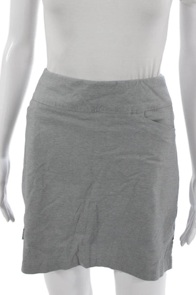 Lady Hagen Womens Athletic Short Gray Rayon Skirt Size L