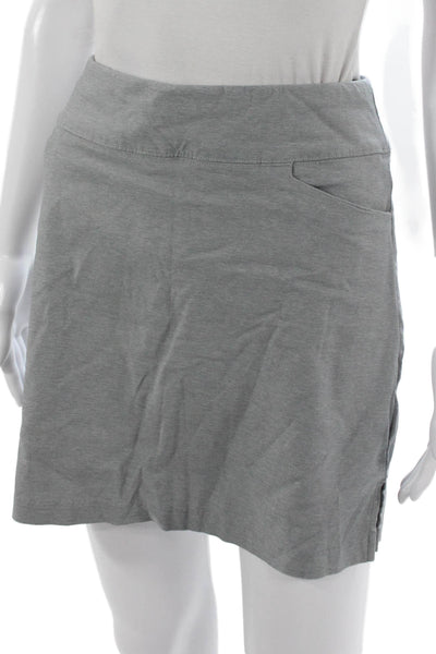 Lady Hagen Womens Athletic Short Gray Rayon Skirt Size L
