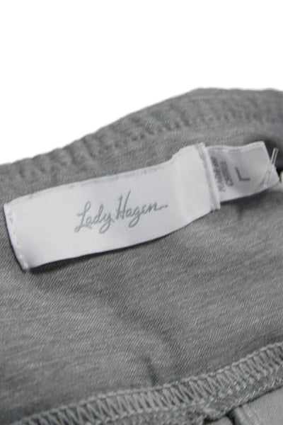 Lady Hagen Womens Athletic Short Gray Rayon Skirt Size L