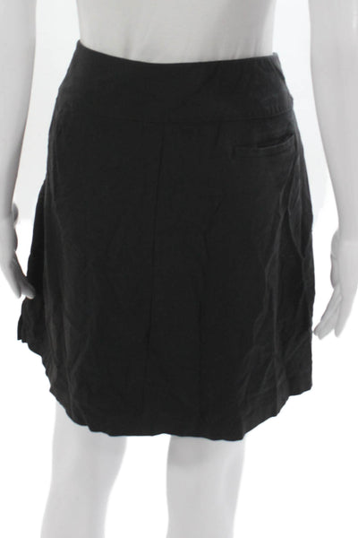 Lady Hagen Women Black Rayon Mini Skirt Pull On Size L
