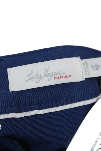 Lady Hagen Women Athletic Shorts Blue Polyester Size 12