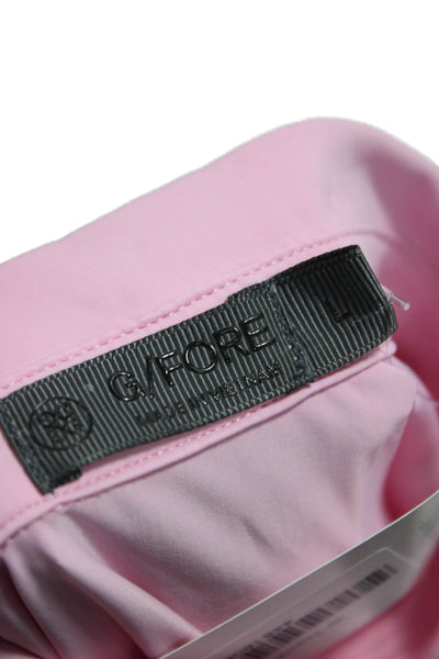 G/Fore Womens Basic Polo Pink Sleeveless Collared Polyester Solid Size L