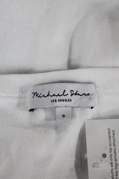 Michael Stars Womens Basic Cotton Scoop Neck Sleeveless Tank White Size S