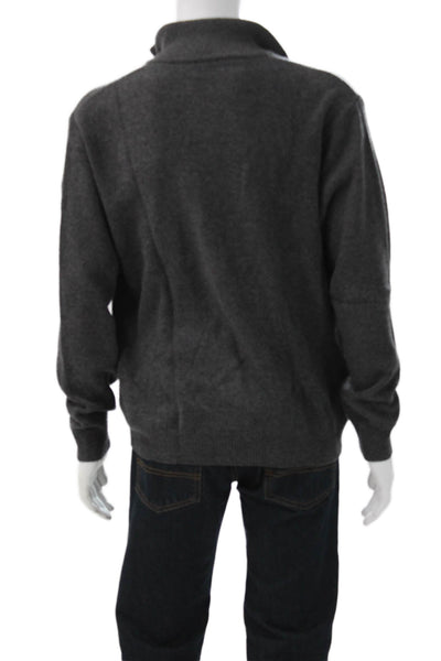 Boss Hugo Boss Mens Gray Wool Blend Mock Neck Pullover Sweater Size L