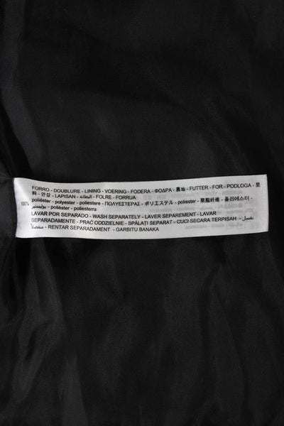 Zara Womens Basic Jacket Black Button Polyester Long Sleeve Size S