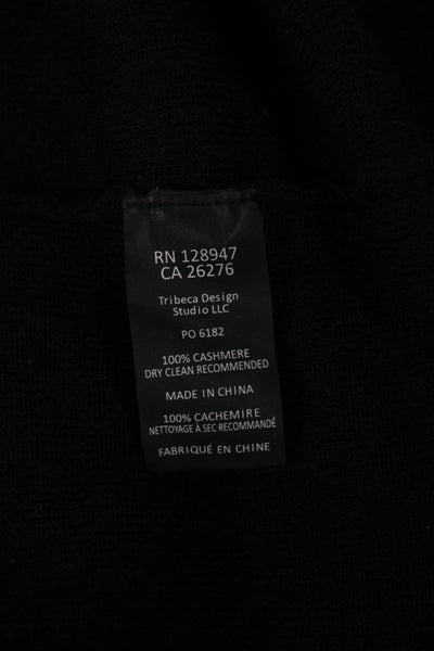 Nili Lotan Womens Pullover Sweater Cashmere V-Neck Black Long Sleeve Size M