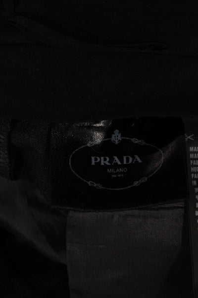 Prada Women Ankle Pants Gray Virgin Wool Zip Size 38