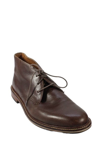 Cole Haan Womens Leather Laced Ankle Boots Brown Size 10.5