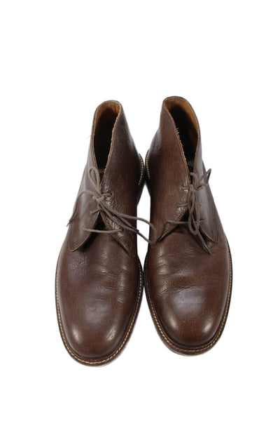 Cole Haan Womens Leather Laced Ankle Boots Brown Size 10.5