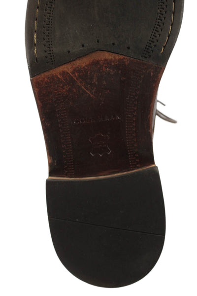 Cole Haan Womens Leather Laced Ankle Boots Brown Size 10.5