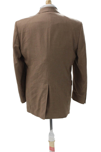 Adolfo Men Brown Button Blazer Size 40