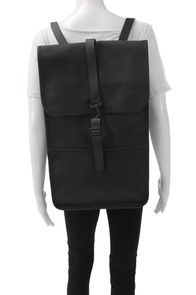 Rains Unisex Adults Adjustable Multi-Pocket Backpack Black