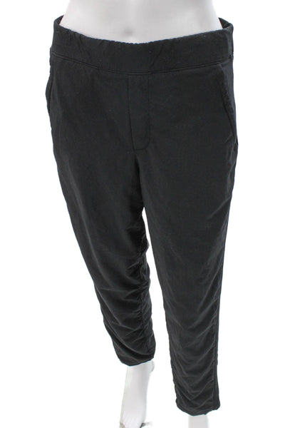 Athleta Womens Jogger Pants Black Polyester Pull On Size 6