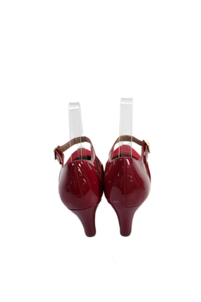 Giani Bernini Womens Suede T Strap Velmah Pumps Red Size 8.5 Medium