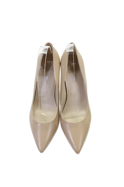 Marc Fisher Womens Leather Pointed Toe Claire Pumps Beige Size 8 Medium