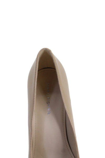 Marc Fisher Womens Leather Pointed Toe Claire Pumps Beige Size 8 Medium
