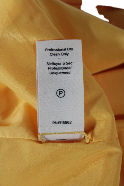 Cinq à Sept Women Chino Shorts Yellow Triacetate Blend Size 8
