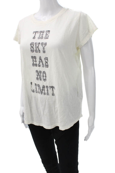 Zadig & Voltaire Womens White Cotton Crewneck Short Sleeve T-Shirt Size S
