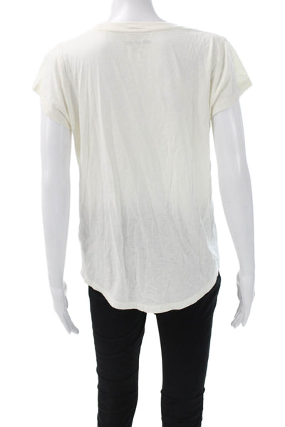 Zadig & Voltaire Womens White Cotton Crewneck Short Sleeve T-Shirt Size S