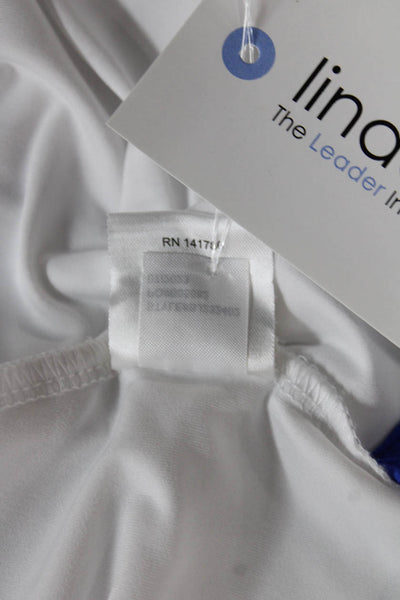 Bobby Jones Mens Short Sleeves Polo Shirt White Blue Size Large