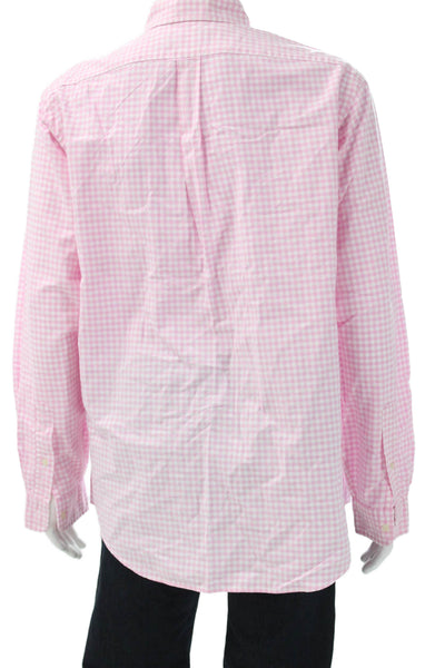 Polo Ralph Lauren Mens Plaid Classic Fit Button Down Shirt Pink Size Extra Large