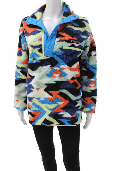 Columbia Sportswear Womens Multicolor Geometric Basic Jacket Polyester Size 2XS