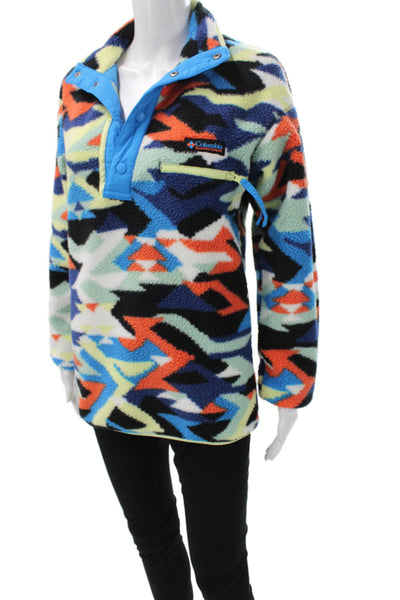 Columbia Sportswear Womens Multicolor Geometric Basic Jacket Polyester Size 2XS