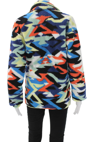 Columbia Sportswear Womens Multicolor Geometric Basic Jacket Polyester Size 2XS