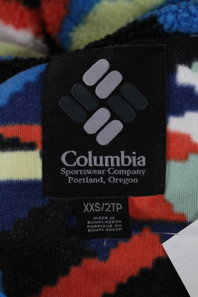 Columbia Sportswear Womens Multicolor Geometric Basic Jacket Polyester Size 2XS