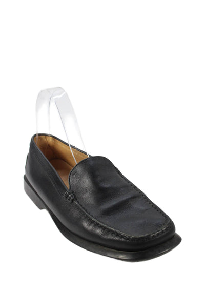 Tods Womens Leather Slide On Casual Loafers Black Size 39 9