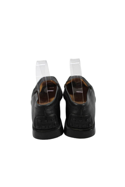Tods Womens Leather Slide On Casual Loafers Black Size 39 9