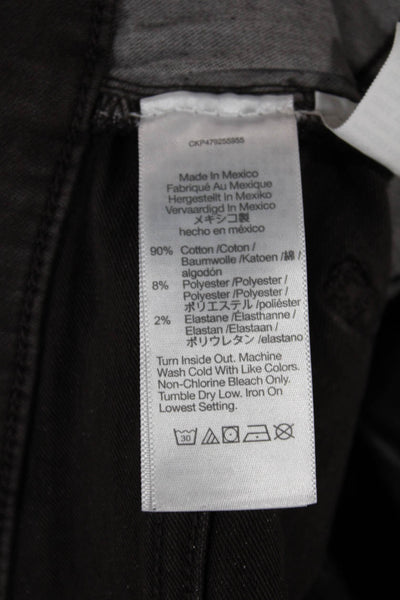 Madewell Women Brown Straight Jeans Mid Rise Cotton Size 28