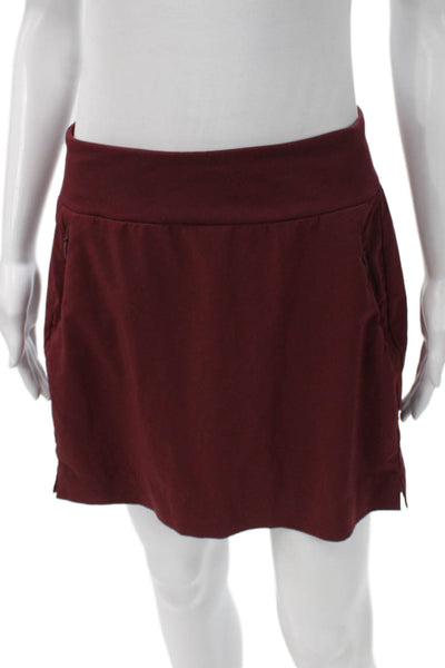 Athleta Women Athletic Red Polyester Blend Short Skort Size 8