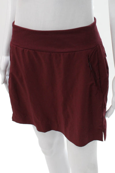 Athleta Women Athletic Red Polyester Blend Short Skort Size 8