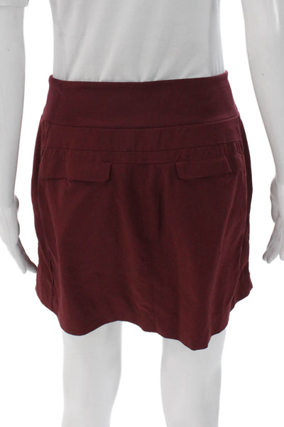 Athleta Women Athletic Red Polyester Blend Short Skort Size 8