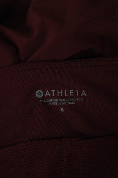 Athleta Women Athletic Red Polyester Blend Short Skort Size 8