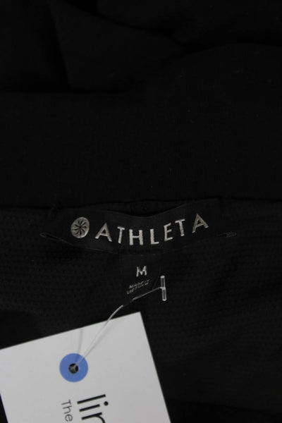 Athleta Women Athletic Black Polyester Blend Short Skirt Drawstring Size M