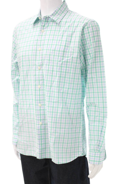 Brooks Brothers Mens Button-Up Dress Shirt Cotton Checked Long Sleeve Size L