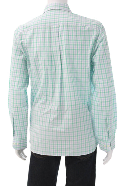 Brooks Brothers Mens Button-Up Dress Shirt Cotton Checked Long Sleeve Size L
