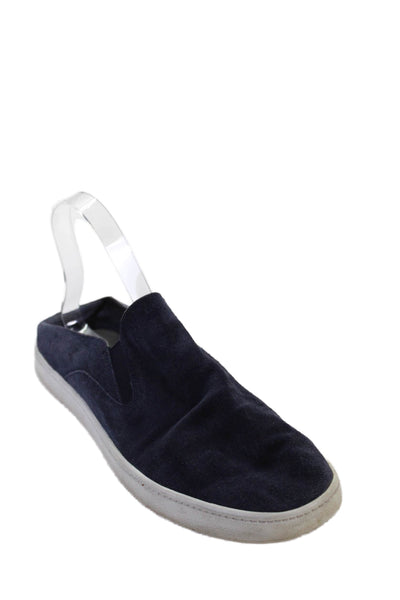 Vince Womens Suede Slide On Low Top Sneakers Navy Size 7.5M