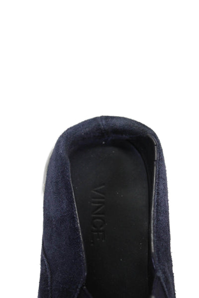 Vince Womens Suede Slide On Low Top Sneakers Navy Size 7.5M