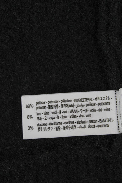 Zara Women Gray Basic Jacket Polyester Long Sleeve Snap Size M