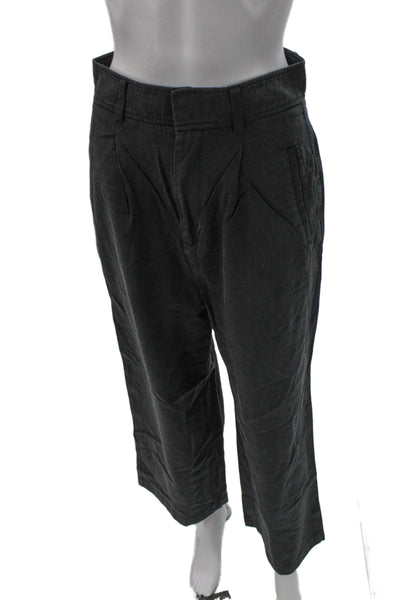 Everlane Womens Chino Pants Gray Lyocell Blend Button Size 2 Petites