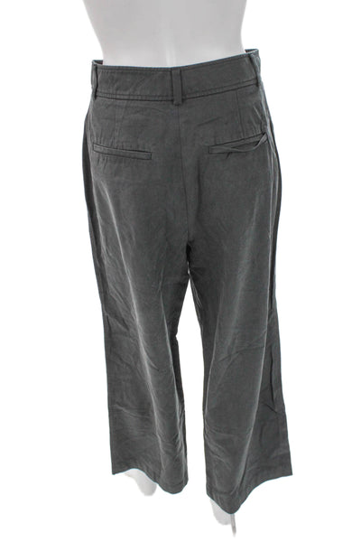 Everlane Womens Chino Pants Gray Lyocell Blend Button Size 2 Petites