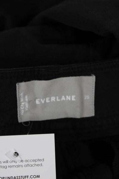 Everlane Womens Chino Pants Gray Lyocell Blend Button Size 2 Petites