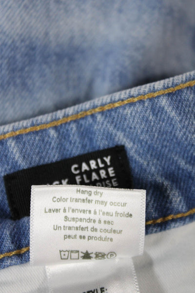 Veronica Beard Women Flared Jeans Blue Mid Rise Cotton Size 23