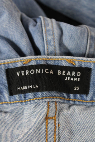 Veronica Beard Women Flared Jeans Blue Mid Rise Cotton Size 23