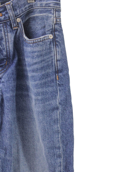 Madewell Women Straight Jeans Blue Mid Rise Button Inseam 26 Size 23