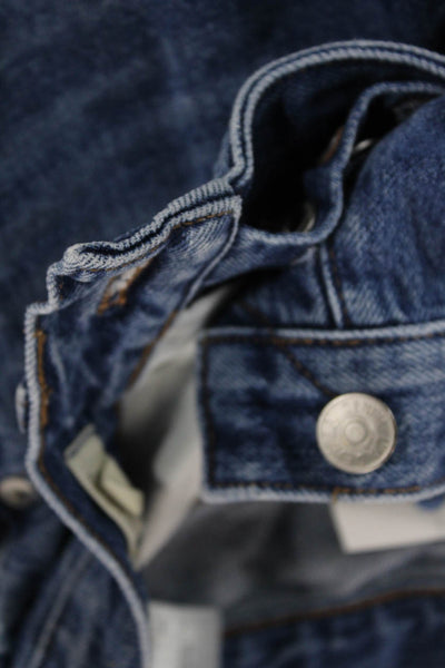 Madewell Women Straight Jeans Blue Mid Rise Button Inseam 26 Size 23
