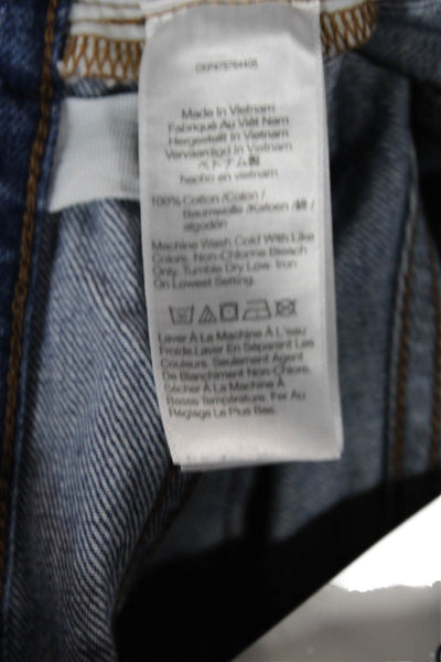 Madewell Women Straight Jeans Blue Mid Rise Button Inseam 26 Size 23